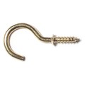 Midwest Fastener 15/32" x 7/8" Brass Cup Hooks 100PK 51021